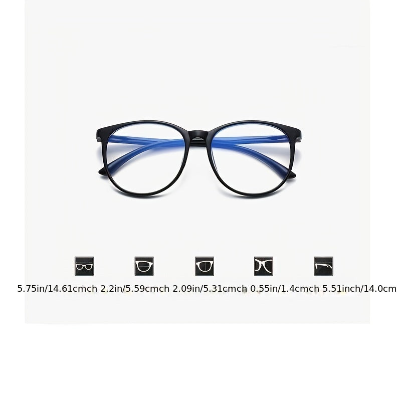 Anti Light Large Frame Optical Round Glasses for Men