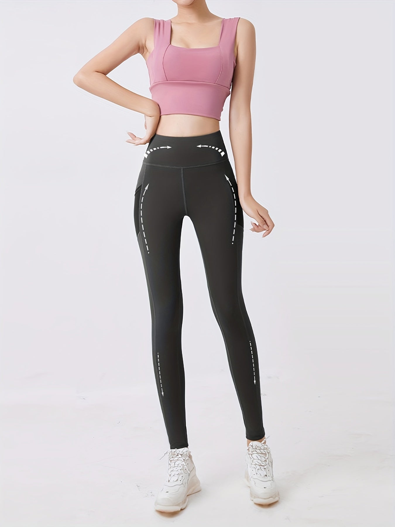 Women's High Waist Yoga Leggings Quick Dry Stretch Sports Leggings