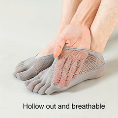 Men's 5-Toe No Show Socks for Sports Running Yoga