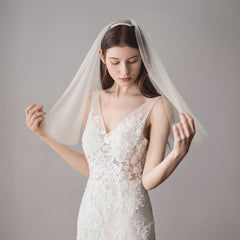 Thin Mesh Veil With Comb Bridal Veil Plain Yarn Wedding Hair Accessories