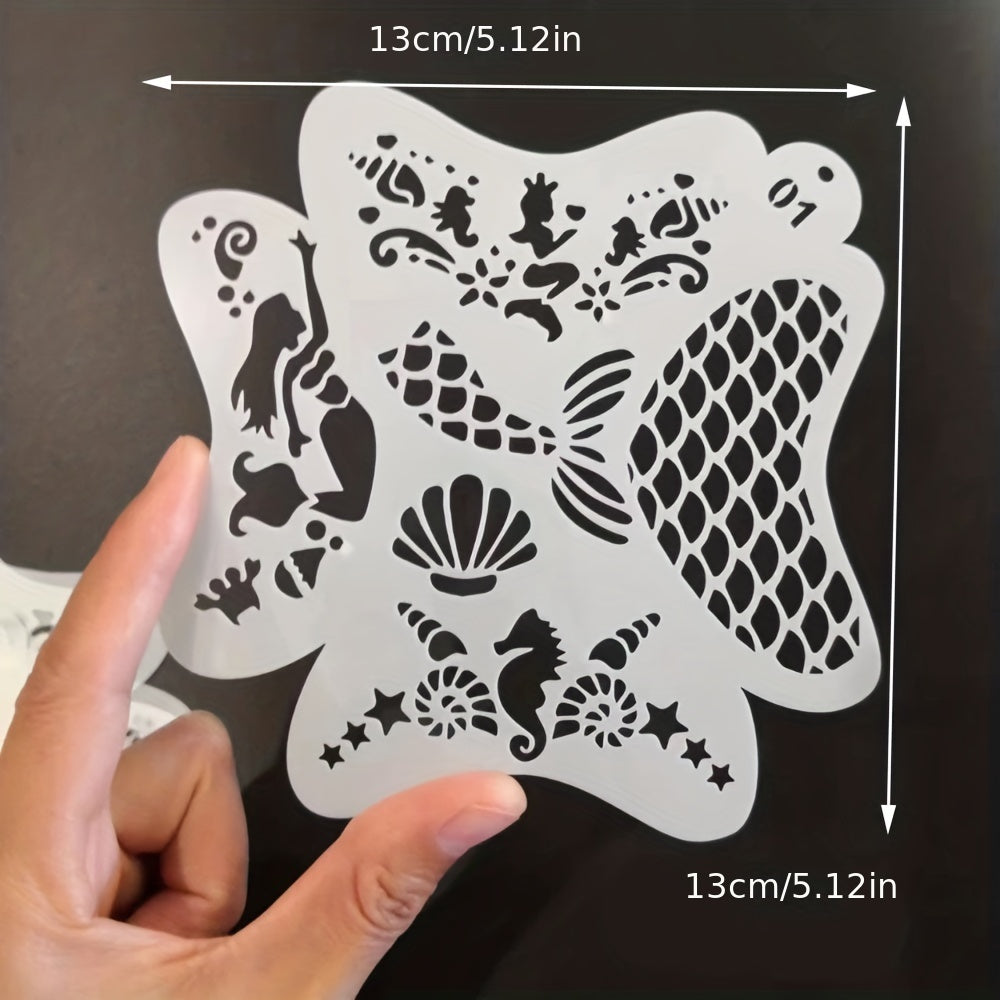 10pcs Reusable Body Painting Temporary Stencils DIY Tattoos