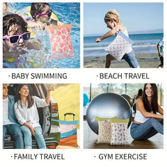 Waterproof Wet/Dry Bag for Diapers & Travel - Two Zippers
