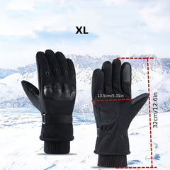 Men's Winter Velvet Thickened Gloves Outdoor Cycling Ski Gloves