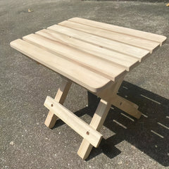 Compact Wooden Folding Step Stool Bench