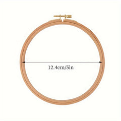 1pc Beech Wood Embroidery Hoop Cross Stitch Frame