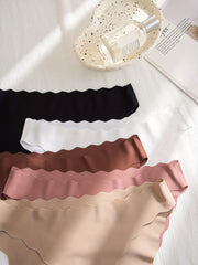 5pcs Seamless Solid Bikini Panties for Women