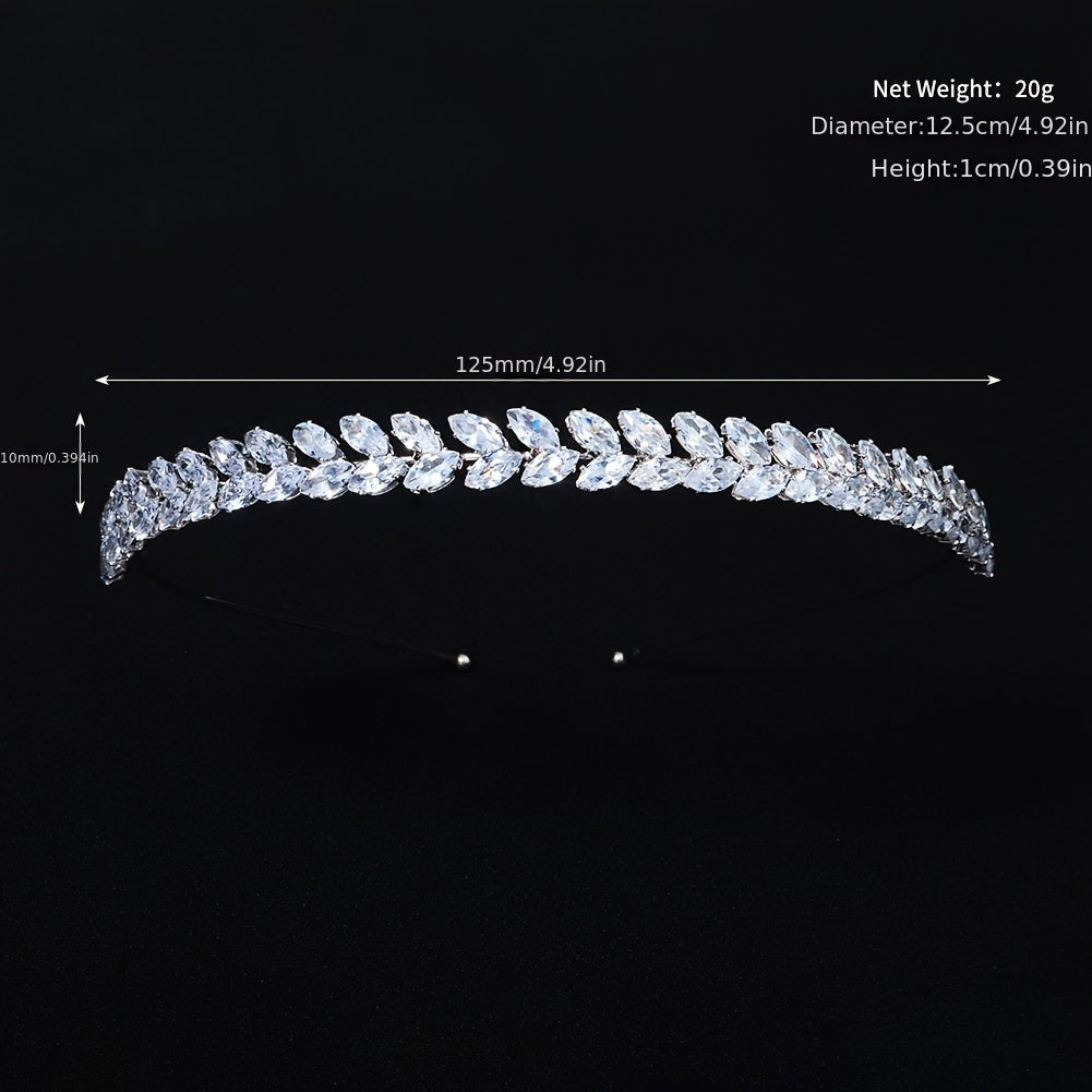 Vintage Rhinestone Zircon Headband Hair Accessory for Party Prom