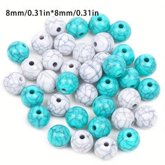 100pcs 8mm Turquoise Gemstone Beads Natural Stone Beads