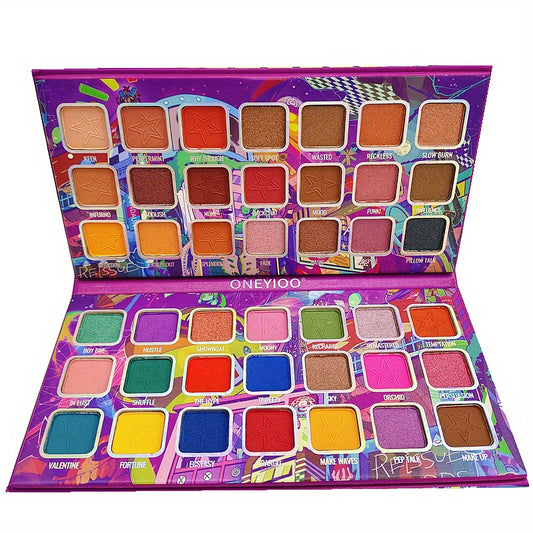 Colorful World 42 Eyeshadow Palette Shimmer Matte Makeup For Women's Stage