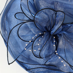 Wide Brim Flower Bucket Hat Mesh Sun Hat Women Church Bridal Wedding Travel