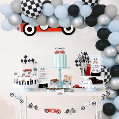 94pcs Race Car Balloons Garland Kit Racing Cars Theme Party Supplies
