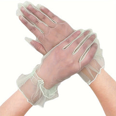 D EXCEED Polyester Gloves for Women Hand Wash 1 Pair Vintage Style Lace Gloves