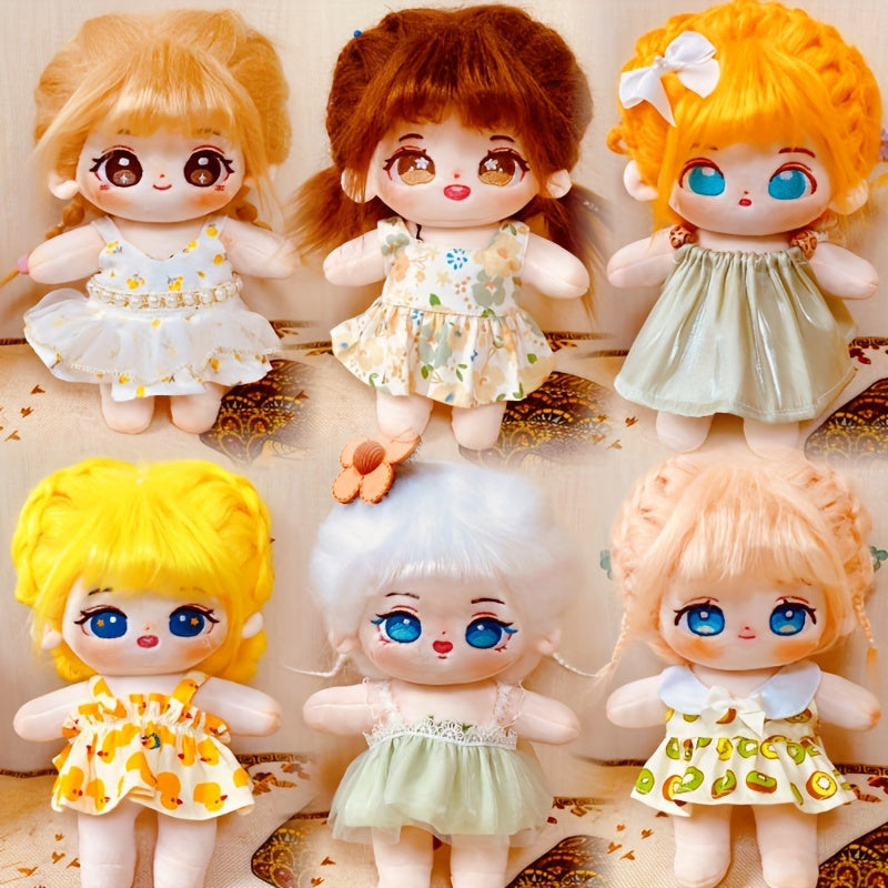 Multicolored Hair Plush Cartoon Doll - Birthday Gift