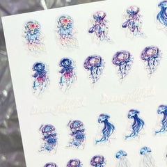 Jellyfish Sticker Nail Art Stickers Decals Fun Toy For Girls