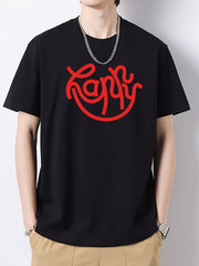 Men's Artistic Letters Print Slim Fit T-shirt