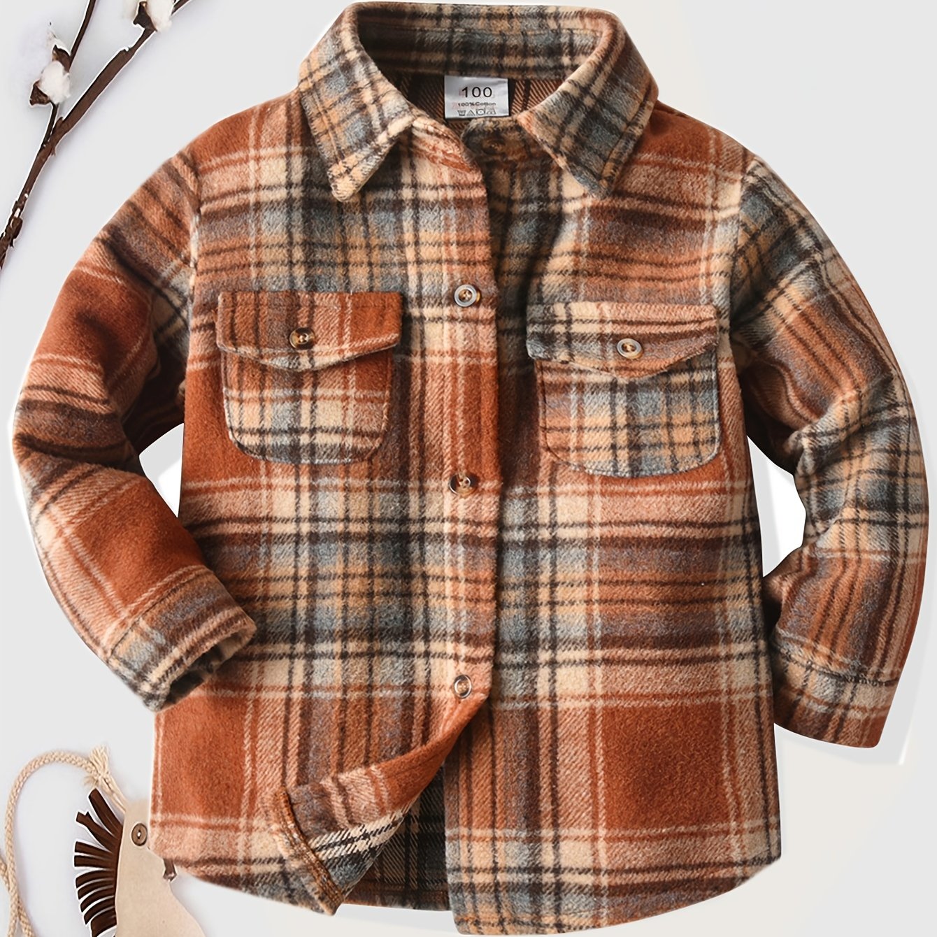 Toddler Boys Plaid Winter Jacket Kids Clothes