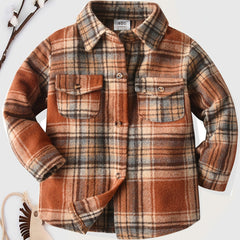 Toddler Boys Plaid Winter Jacket Kids Clothes