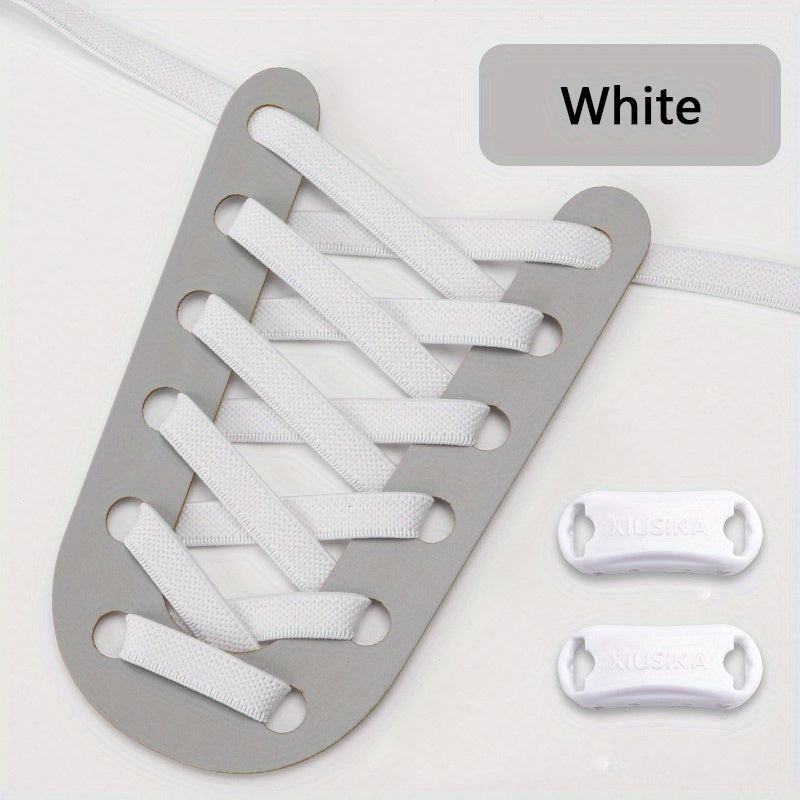 No Tie Elastic Shoe Laces With Buckles for Kids & Adults