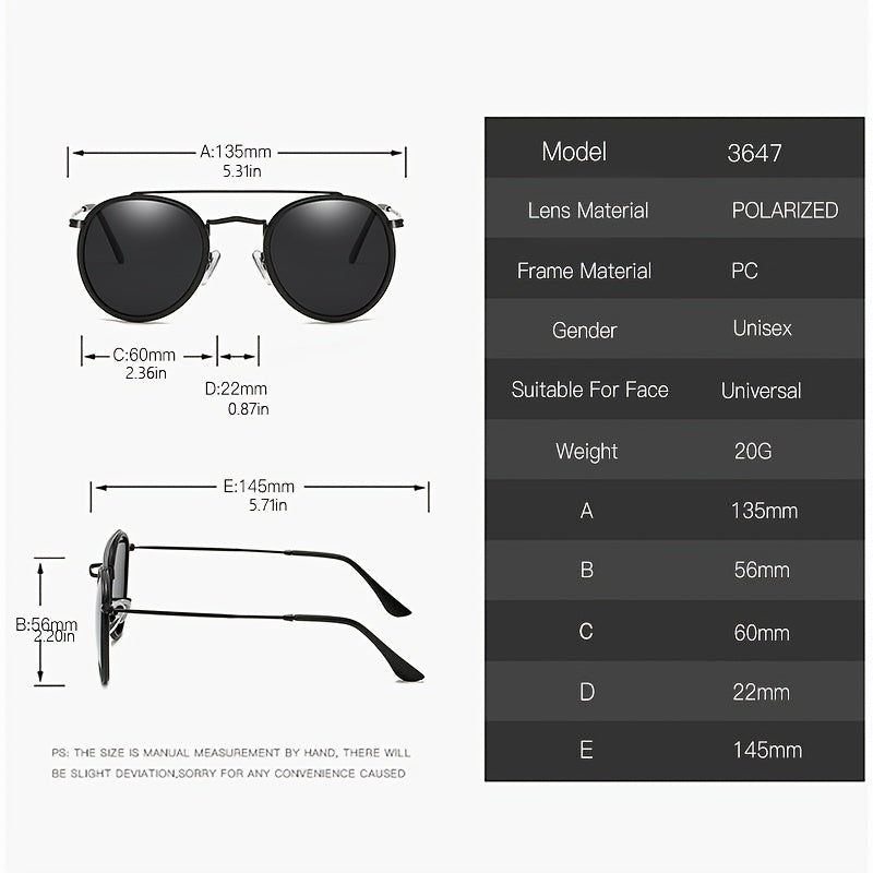 Polarized Men's Outdoor Sunglasses Metal Frame with Case