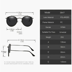 Polarized Men's Outdoor Sunglasses Metal Frame with Case