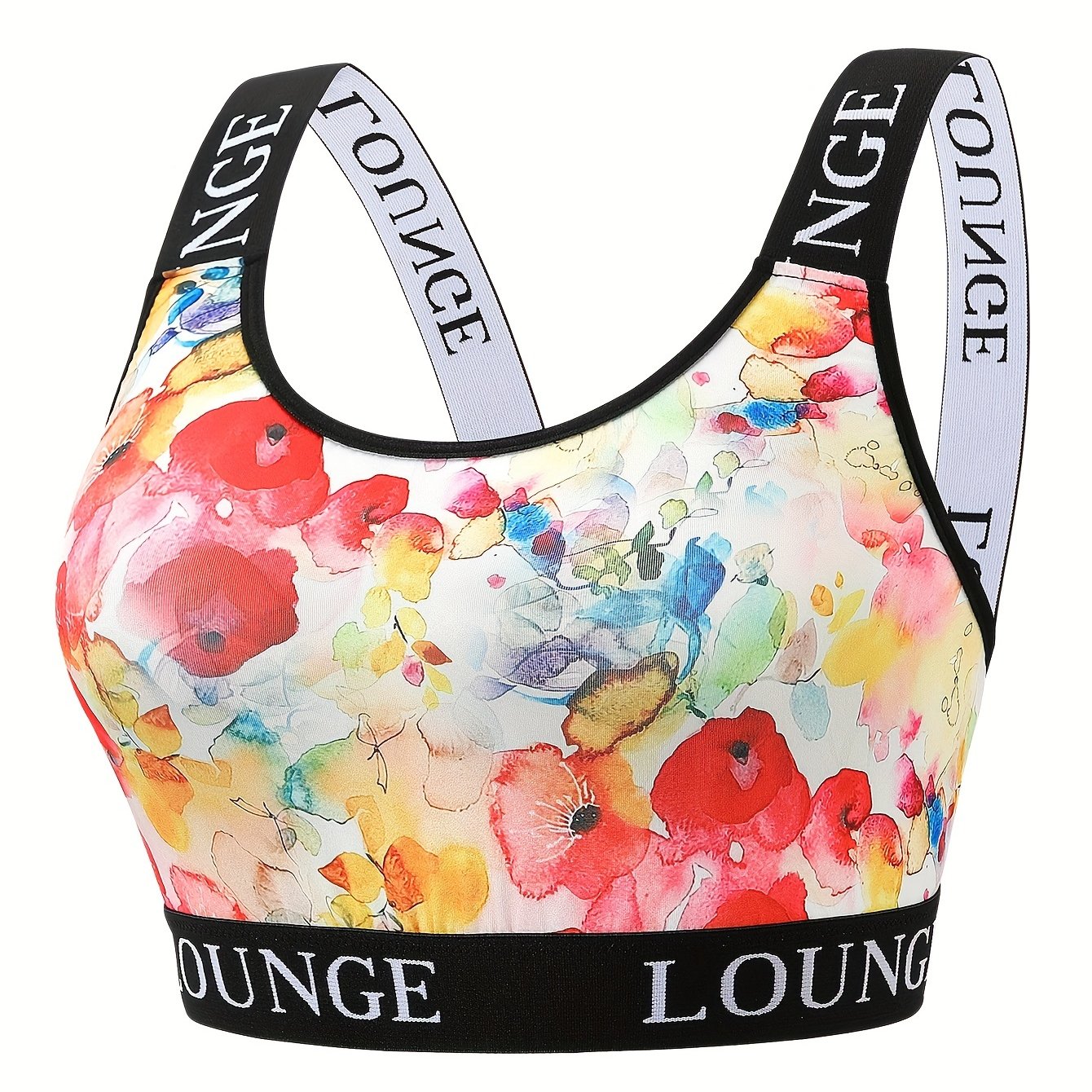 Sexy Tie Dye Floral Print Bralette