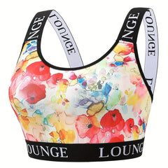 Sexy Tie Dye Floral Print Bralette