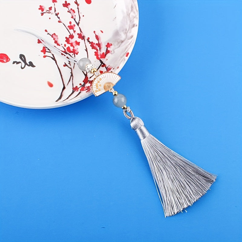 Chinese Style Fan Tassel Small Pendant Year Decorations DIY Craft