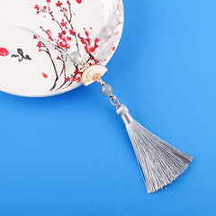 Chinese Style Fan Tassel Small Pendant Year Decorations DIY Craft