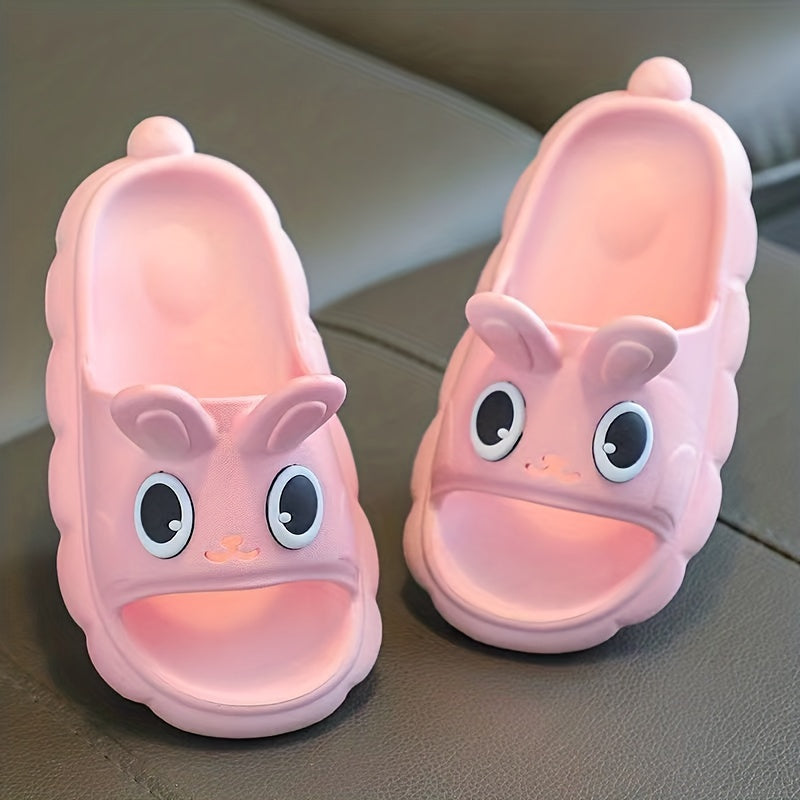 JIAGEYA Cartoon Slippers For Girls Non Slip Lightweight Open Toe Slippers