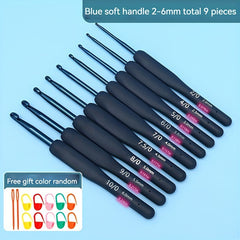 9pcs Crochet Tool Set Crochet Doll Wool Thread Stainless Steel Soft Handle