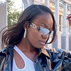 Y2K Wrap Around Sunglasses Gradient UV400 Sun Shades
