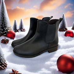 Solid Waterproof PVC Rain Boots Wear Resistance Non Slip Flat Short Water Shoes