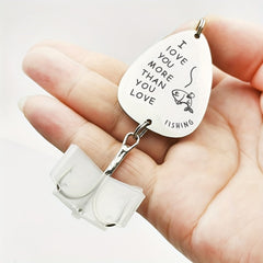 1pc 2g Text Sequins Fishing Hook With Love Fishing More Love You