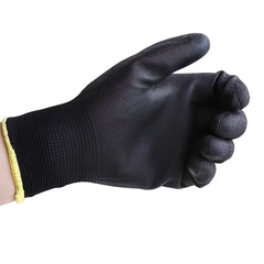 12pairs Nylon PU Full Palm Coated Work Gloves Picking Gardening