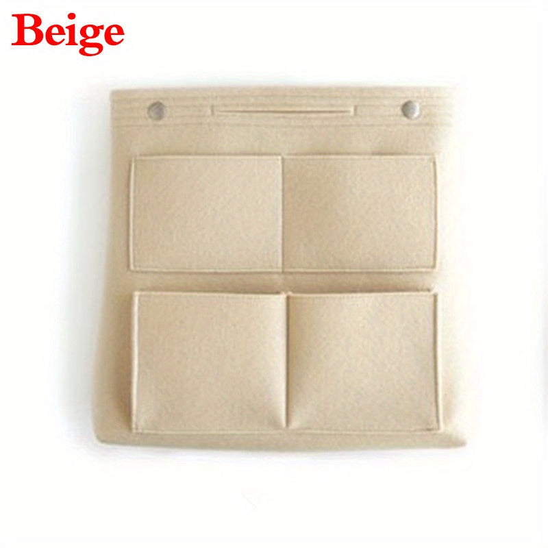 Portable Insert Bag Large Capacity Handle Storage Felt Cosmetic Bag