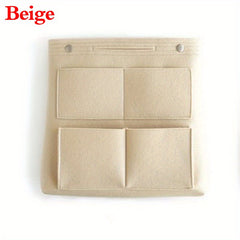 Portable Insert Bag Large Capacity Handle Storage Felt Cosmetic Bag