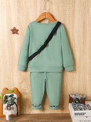 Boys Casual T shirt & Shorts Set with Crossbody Bag - Summer Holiday Party