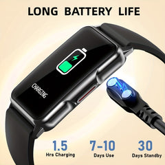 Smart Watch Fitness Tracker Heart Rate Blood Pressure IP68 Waterpro