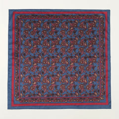 Vintage Paisley Print Square Scarf Dark Bandana Classic Neckerchief