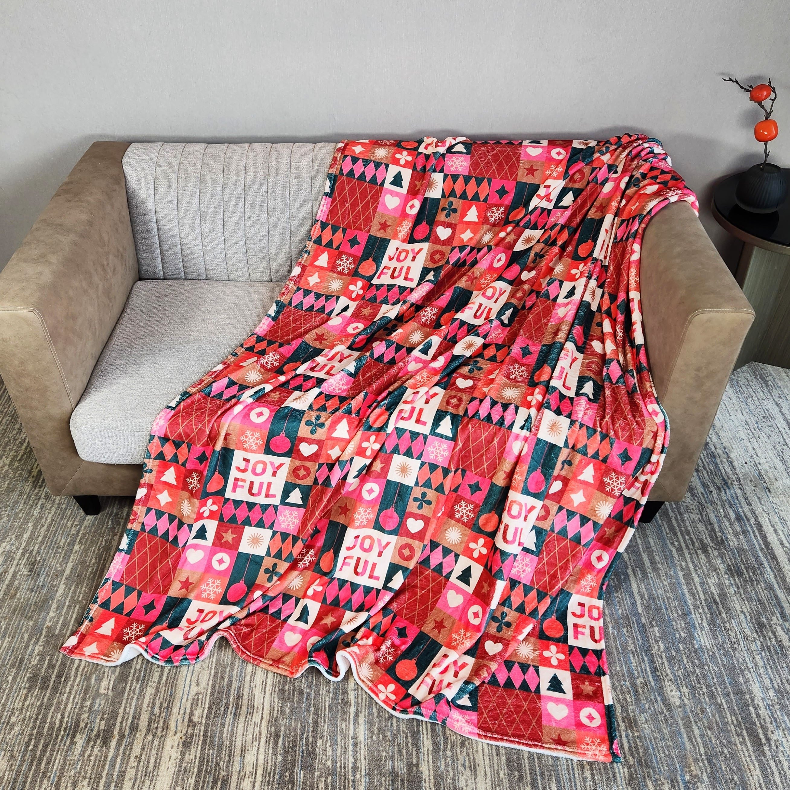 Christmas Flannel Blanket - Warm & Cozy Sofa Nap Blanket