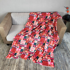Christmas Flannel Blanket - Warm & Cozy Sofa Nap Blanket