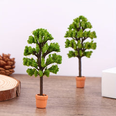 1/12 Dollhouse Tree Potted Plant Green Model Home Decor DIY Toy