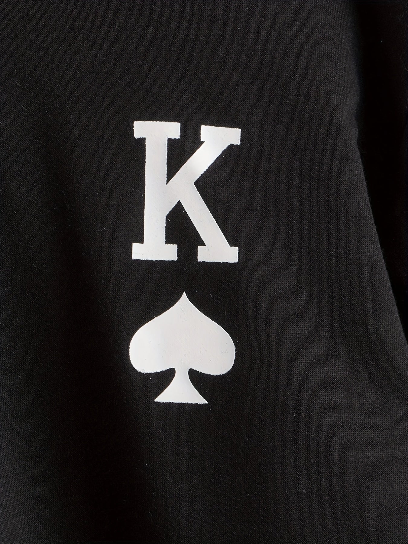 King Of Spades Print Hooded Sweatshirt For Boys