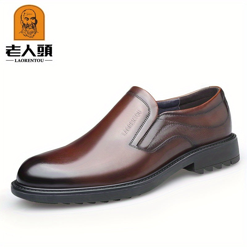 LAORENTOU Men's Leather Dress Shoes Lightweight Formal Shoes