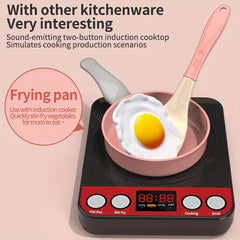 Kids Play Kitchen Toy Set with Cooking Pot and Stove