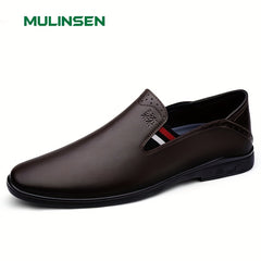 Men's Chinese Characters Embossed Loafer Shoes
