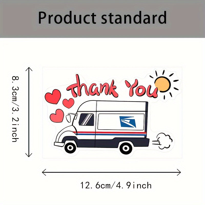 Thank You USPS Sticker For Mailbox Vinyl Expressing Love & Support, Mail Carrier