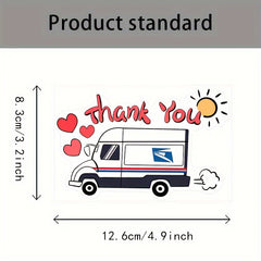 Thank You USPS Sticker For Mailbox Vinyl Expressing Love & Support, Mail Carrier
