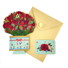 Butterfly Paper Flower Bouquet 3D Pop Up Card For Mom/Wife