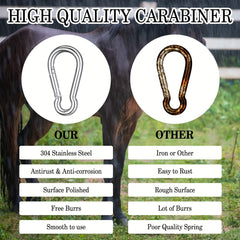 5m Horse Braided Nylon Rope Stainless Steel Equestrian Training Equipment